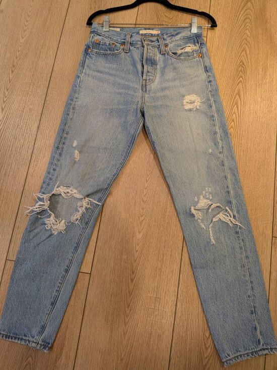 Levi's Denim - Levi's Premium Wedgie Straight High Rise Jeans Women's Size 25 Button Fly